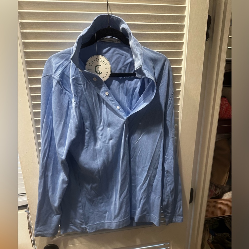 Criquet Blue L/S Range Polo